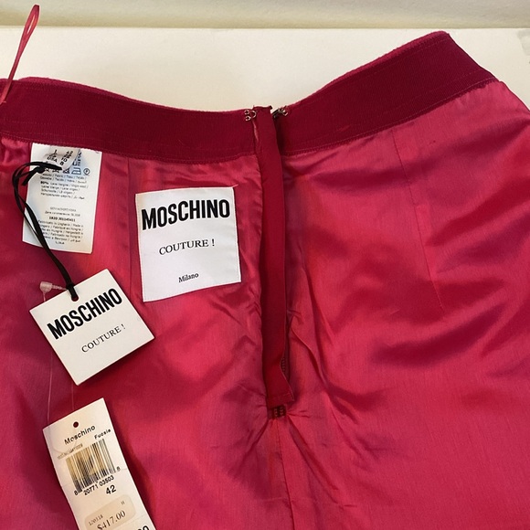 NWT Moschino couture fuchsia short skirt size 42. USA 8. Original retail $695🎉🤭 - Picture 11 of 14